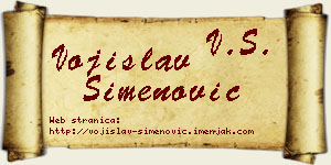 Vojislav Simenović vizit kartica